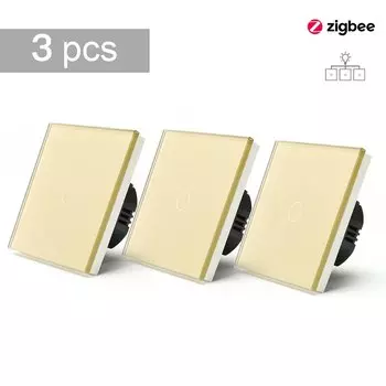 Сенсорные переключатели BSEED Zigbee, 1 клавиша, хрустальный стекло