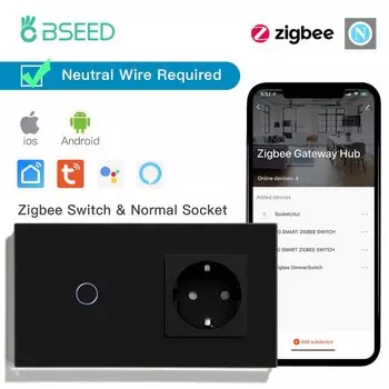 Сенсорные выключатели BSEED ZigBee 1/2/3 клавиши USB