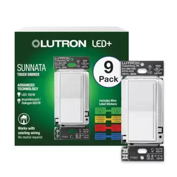 Сенсорный диммер Lutron Sunnata со светодиодной подсветкой и передовыми технологиями | для светодиодов и розжарки, 3-стороннее/многофункциональное местоположение