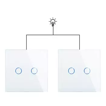 Сенсорный переключатель для лестницы Bingoelec белый/серый