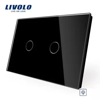 Сенсорный выключатель Livolo, зеркальная стеклянная панель, стандарт США/Австралии, настенная панель с регулировкой яркости для домашней автоматизации