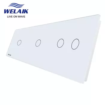 Сенсорный выключатель WELAIK A39112W1, 3 рамки, 222*80 мм