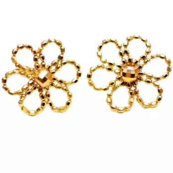 Серьги-гвоздики из 18-каратного желтого золота AU750