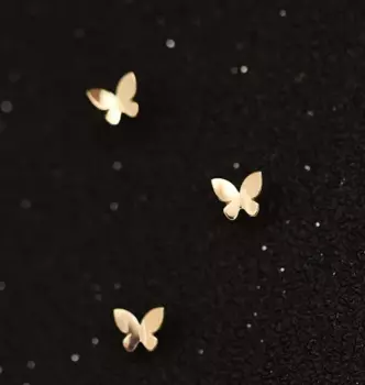 Серьги-гвоздики женские из настоящего золота 9 к