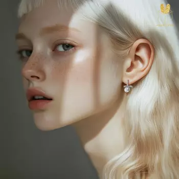 Серьги из натурального пресноводного жемчуга