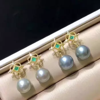 Серьги из серебра 925 пробы с жемчугом