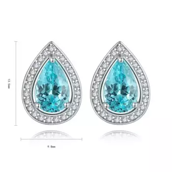 Серьги RUIF из серебра 2024 пробы с сапфиром, карата