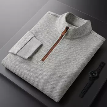 Серая осенне-зимняя Толстовка с принтом ананасов, мужская повседневная толстовка на молнии, с воротником-стойкой, Мужская футболка с длинным рукавом, красивая