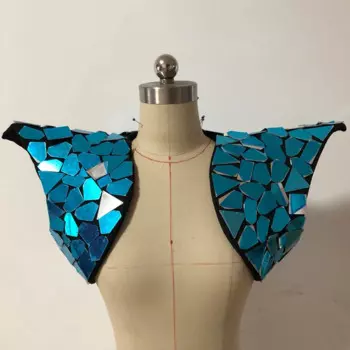 Серебристое зеркальное платье, Женский накидка для GoGo танцевальный костюм для сцены, одежда ds для вечеринки, ночного клуба, наряд диджея, зеркальный костюм DB1011