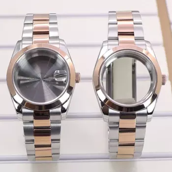 Серебристые и розовые золотые часы с ремешком на руку 36 мм/40 мм, ремешок для часов Seiko NH34 NH35 NH36/38 Miyota 8215, циферблат 28,5 мм, airking