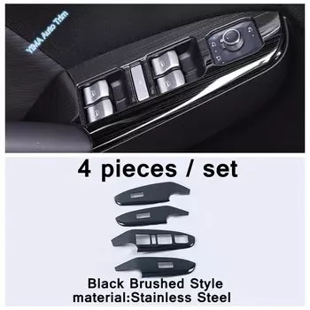 Серебристый автомобильный подлокотник для внутренней двери, оконное стекло, кнопка подъема, переключатель, панель управления, аксессуары, накладка для Haval Jolion 2021-22025