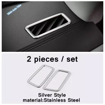 Серебристый автомобильный вентиляционный отверстие переменного тока/автомобильный топливный тормоз, подставка для ног, наклейка на педаль, накладка для VW Volkswagen Atlas/ Teramont 2017-2020