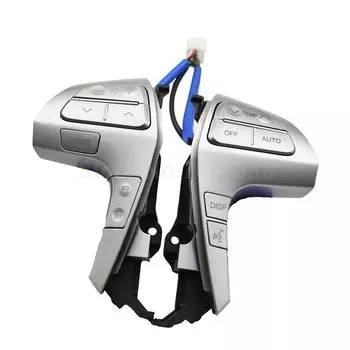 Серебристый переключатель кнопки управления звуком на руль с кабелем для HILUX VIGO COROLLA CAMRY HIGHLANDER INNOVA