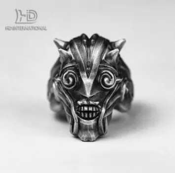 Серебро 925 пробы, кольцо жадности семь кардинальных грехов, семь смертных грехов, богословенное кольцо, христианское кольцо, кольцо из стерлингового серебра