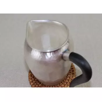 Серебряная чашка справедливости, серебро 999 пробы, ручная работа, искусственное украшение для чая, набор аксессуаров