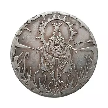 Серебряная копия монеты HB(303) Хобо никель Морган доллар Ктулху Митос