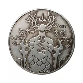 Серебряная копия монеты HB(305) Хобо никель Морган доллар Ктулху Митос