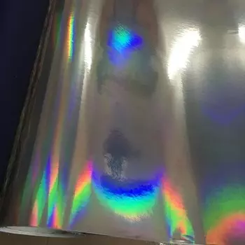 Серебряная Лазерная Хромированная Виниловая Пленка 30x100 См, Голографическая Наклейка Для Автомобиля