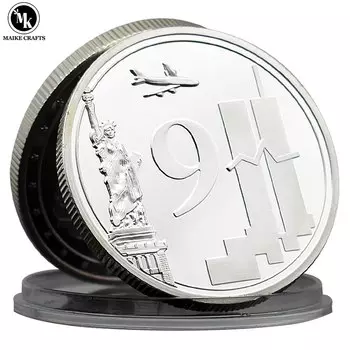 Серебряная монета США 11 сентября 2001 года olevo