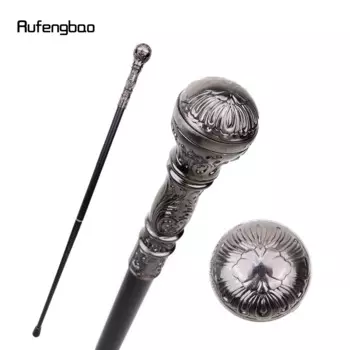 Серебряная роскошная круглая ручка, модная трость для вечерние, декоративная трость для ходьбы, элегантная ручка-трость, трость для ходьбы 93 см