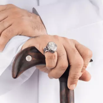 Серебряное кольцо 925, белый оникс, для мужчин