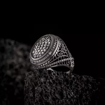 Серебряное кольцо 925 фианита, для мужчин