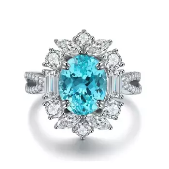 Серебряное кольцо с сапфировым сапфиром, карат