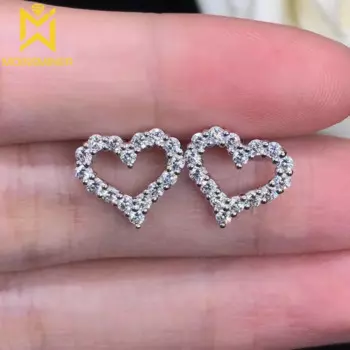 Серебряные бриллиантовые серьги S925 в стиле хип-хоп