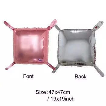 Серебряные и золотые квадратные фольгированные шары MicroPlush