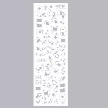 Серебряные наклейки TWBEB для скрапбукинга