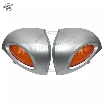 Серебряные зеркала заднего вида для мотоцикла, указатели поворота, крышка зеркала для мотокросса, чехол для BMW R1100 RT R1100 RTP R1150 RT