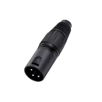 Серебряный 3-контактный разъем XLR мама/папа