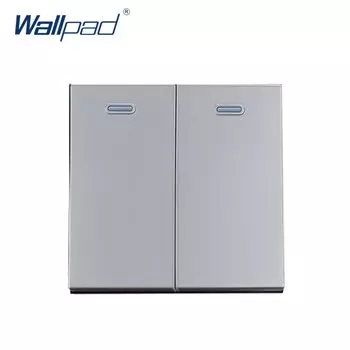 Серебряный кнопочный выключатель Wallpad S6