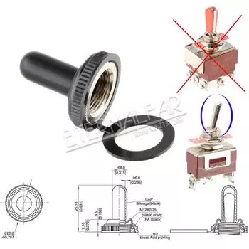 Серебряный контакт E-TEN1122 SPDT 12 мм 15A 250 В переменного тока вкл.-ВЫКЛ.-ВКЛ. 3-контактный Кулисный тумблер переключатель водонепроницаемый Boott
