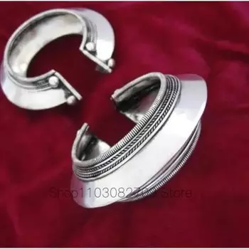 Серебряный ручной браслет в старинном стиле