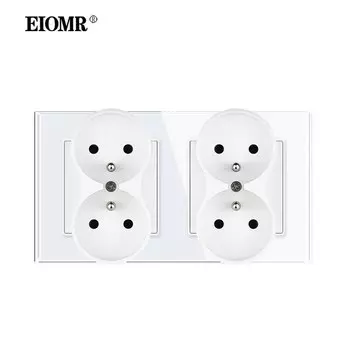 Серия EIOMR GA1, французская настенная розетка, Usb-переключатель, комбинированное стекло, тройная настенная розетка, квадратная розетка
