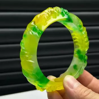 Сертифицированный натуральный бирманский нефритовый браслет 60 мм класса AAA