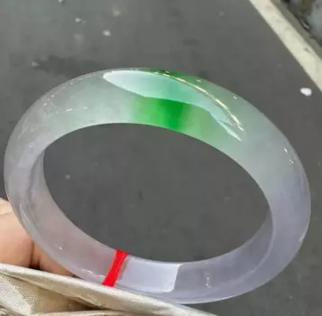 Сертифицированный натуральный класс A, ледяной зеленый браслет из Бирмы, нефрита, 57 мм