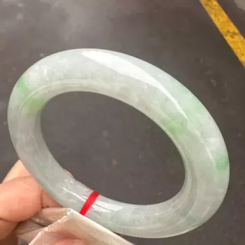 Сертифицированный натуральный ледяной зеленый Янтарный Браслет Из бирманского нефрита AA 58 мм