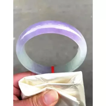 Сертифицированный натуральный высокий ледяной AA бирманский фиолетовый нефритовый браслет 59 мм