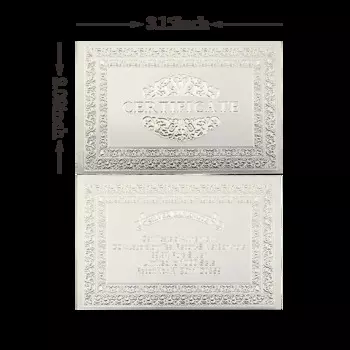 Сертификаты банкнот из золотой фольги HWX