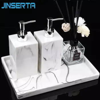 Сервировочный лоток JINSERTA Из Мраморной смолы, витрина для ювелирных изделий, косметический Органайзер, белая тарелка для закусок, декоративный поднос для дома и отеля