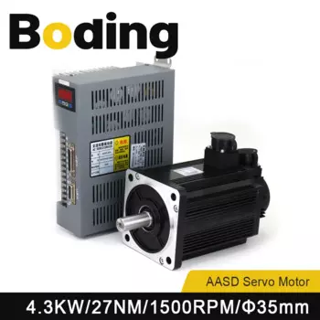 Серводвигатель и драйвер Boding 180st-m27015 Aasd 40a 4.3квт 380 В 27nm 1500 об/мин диаметр 35 мм