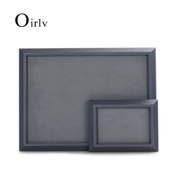 Серый пустой поднос для ювелирных украшений Oirlv, поднос для ювелирных украшений из искусственной кожи, серый поднос для ювелирных украшений