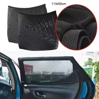 Сетчатая занавеска для заднего бокового окна автомобиля, 2 шт., защита от насекомых, комаров, пыли, солнцезащитный козырек, солнцезащитные носки, солнцезащитный козырек