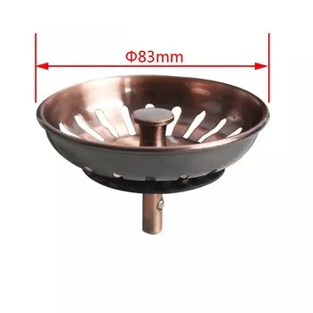 Сетчатый фильтр для кухонной раковины Talea из меди и стали, сменный стопор для слива QS491C006