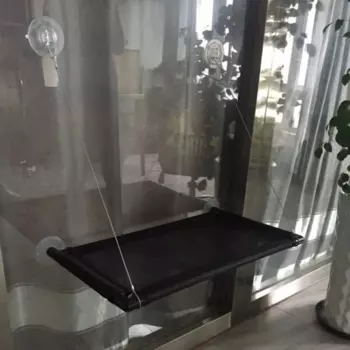 Сетчатый гамак для домашних животных, подвесная кошачья кровать на присоске, дышащая, для лета