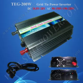 Сетчатый инвертор 200 Вт для солнечной панели, , DC 12v/24v to AC 190v ~ 250v