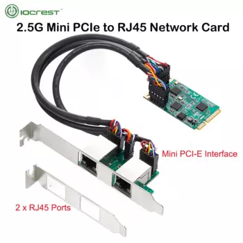 Сетевая карта IOCREST Mini PCIe на RJ45, 2,5 Мбит/с, 2500 ГГц
