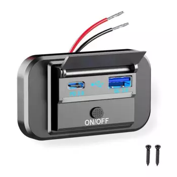 Сетевое зарядное устройство с двумя USB-портами и поддержкой быстрой зарядки, 12/24 в